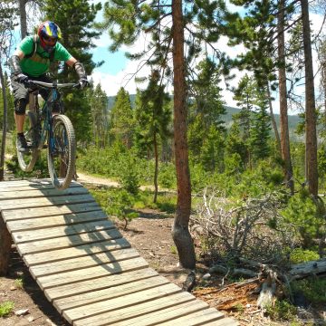 Mountain Biking Trestle Bike Park, Colorado